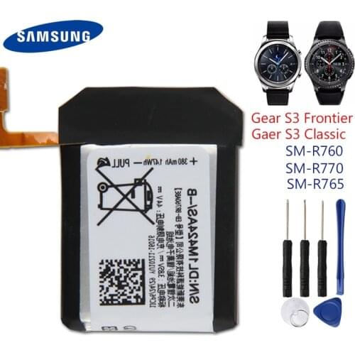 Original Samsung Battery EB-BR760ABE For Samsung Gear S3 Frontier / Classic EB-BR760A SM-R760 SM-R770 SM-R765 380mAh