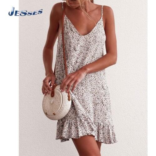 Floral Print A-line Dress Plus Size Suspenders Spring Summer Dresses For Lady Sexy Beach Plus Size Sundress 4XL Vacation Vestido