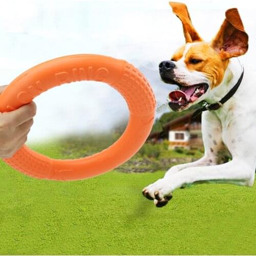 Portable Pet Outdoor Training Ring Small Large Dog Chew Toys Flying Discs Puller Resistant Bite Floating Interactive Toys