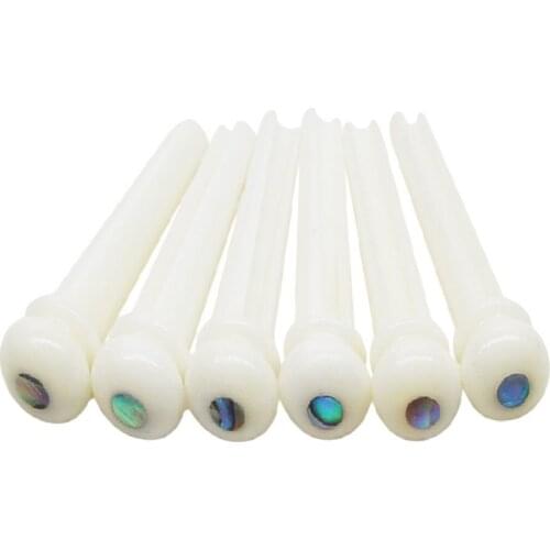 2021 6pcs Bridge Pins End Pegs Abalone Dot String End Peg Inlay Tool For Guitar Professional Replacement Acoustic Guitar Parts