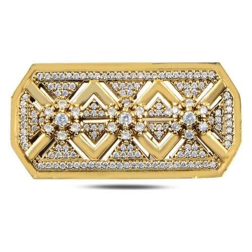 Silverlina Silver Zircon Stone Authentic Brooch