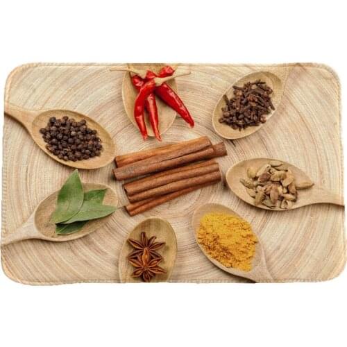 Flavour Seasoning Creative 3D Printing Carpets and Rugs for Bedroom Living Room Carpet Kitchen Bathroom Anti-Slip Floor Mats