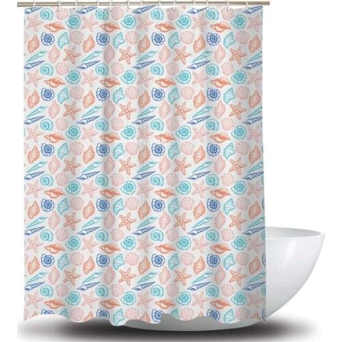 3D Printed Waterproof Christmas Pattern Shower Curtain with Hook Bathroom Decoration Polyester Fabric Shower Curtain