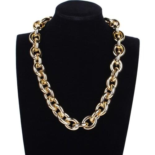 YD&YDBZ Hip Hop Rock Choker Necklaces Women Punk Golden Color Metal Big Chunky Statement Necklace Neck Chains For Female Jewelry