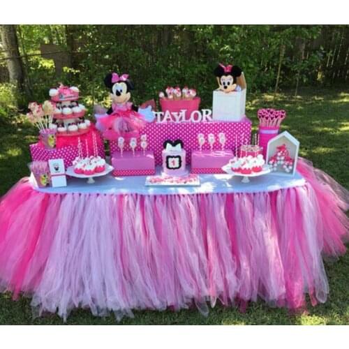 10pcs Wedding Party Tulle Tutu Table Skirt Birthday Baby Shower Wedding Table Decorations Diy Craft Supplies