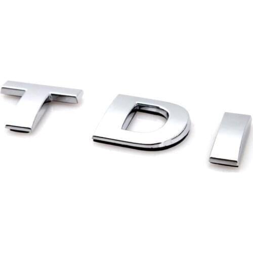 10PCSXPlastic Chrome TDI Rear Back Auto Stickers Emblems Badges