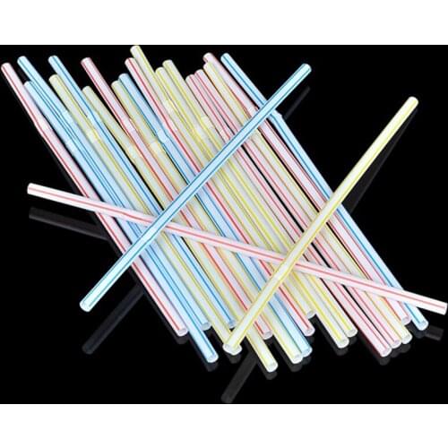 1500 Pcs Flexible Plastic Straws Striped Multi Colored Disposable Straw 8 inch Long Multicolor Drinking Straws Party Supply