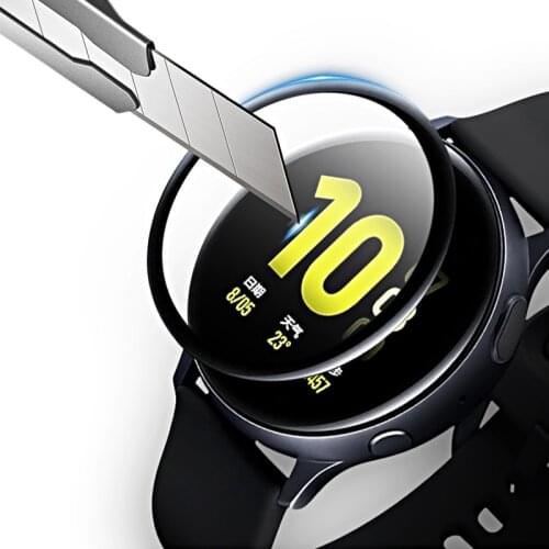 3D Screen Protectors Film Soft For Samsung Galaxy Watch Active 2 40mm 44mm Full Cover Curved Edge Protective Scratch Resistant