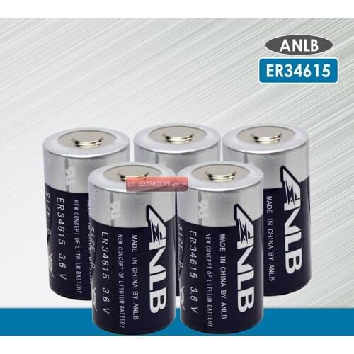 5PCS/LOT ANLB ER34615 ER34615M 3.6V 19000mAh D type lithium battery Intelligent water meter instrument battery