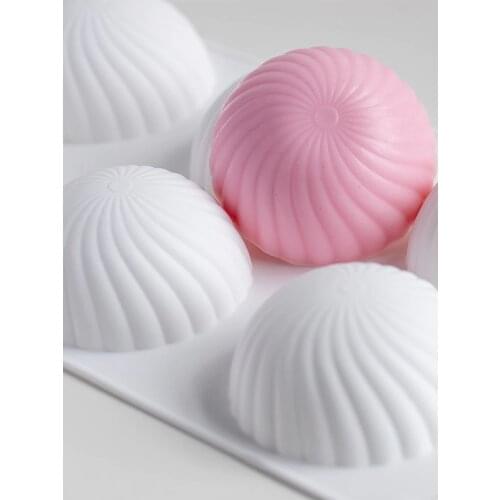 6-hole Thread Silicone Molds DIY Handmade Soap Mold Baking Accessories Fondant Cake Chocolate Mold Soap Making Supplies