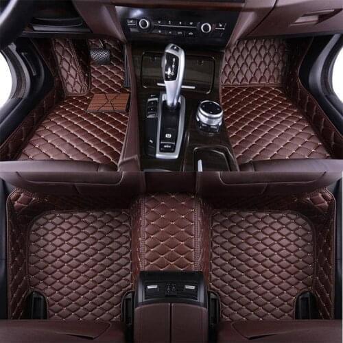 Leather Custom car floor mats for Hyundai solaris ix35 i30 ix25 Elantra accent tucson Sonata Car Leather waterproof
