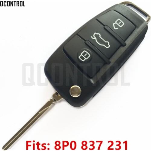 QCONTROL Car Remote Key DIY for AUDI A3 S3 8P0837231/5FA008750-10 2003 2004 2005 2006