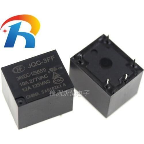 Free shipping 100pcs/lot HF JQC-3FF-5VDC-1ZS JQC-3FF-9VDC-1ZS JQC-3FF-12VDC-1ZS JQC-3FF-24VDC-1ZS new relay 5PIN