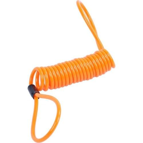 150cm Alarm Disc Security Lock Anti Thief Bag Motorcycle Wheel Disc Brake And Spring Reminder Orange Cable