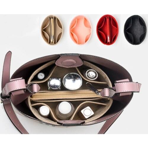 For War Horse Checked Bucket Liner Bag Organizer Makeup Handbag Organize Inner Purse Portable base shaper Premium 2021