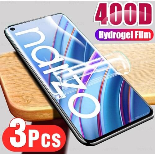 3PCS Hydrogel Film Protective For Oppo Realme Narzo 30 4G Full Cover Screen Protection Not Glass For Narzo 30 4G Narzo30 Film