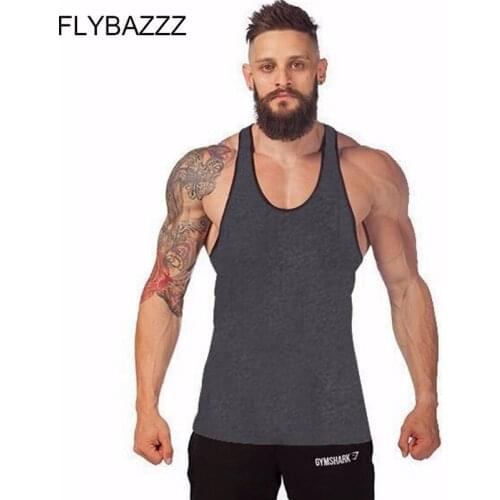 Cotton Mens Running Vest Training Workout Tank Top Fitness Compression Tights Gym Men Sport Sleeveless Mans T-Shirt Sport Wear