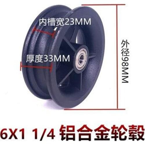 98 mm Alloy Wheel Hub Use 6X1 1 / 4 Explosion-proof Solid Tire Pneumatictyre Inner Tube Outer Tyre for Electric Scooter Wheel