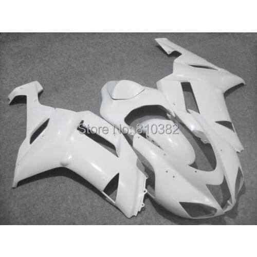 Custom Motorcycle Fairing kit for KAWASAKI Ninja ZX6R 07 08 ZX6R 636 2007 2008 Complete white ABS Fairings set +7 gifts SC117