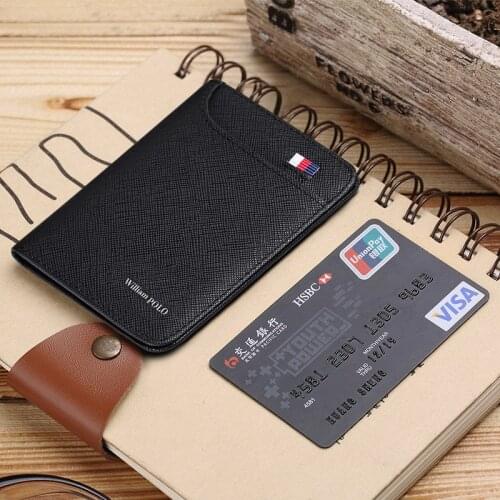 Leather Mini Wallet mens casual fashion clip lightweight multifunctional zero wallet