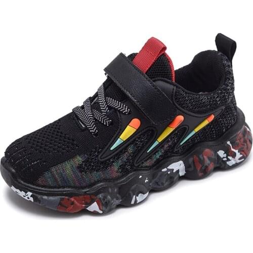 Mesh Children Shoes For Kids Sneakers Boys Casual Shoes Running Footwear Trainers Breathable Fashion Hook&Loop School Student