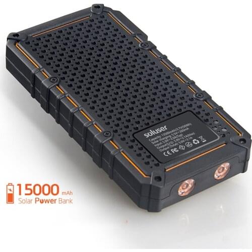 Tent Light New Solar Portable Power Source Flashlight Tube 15000MAh Outdoor Universal Charging Treasure Camping Light Waterproof