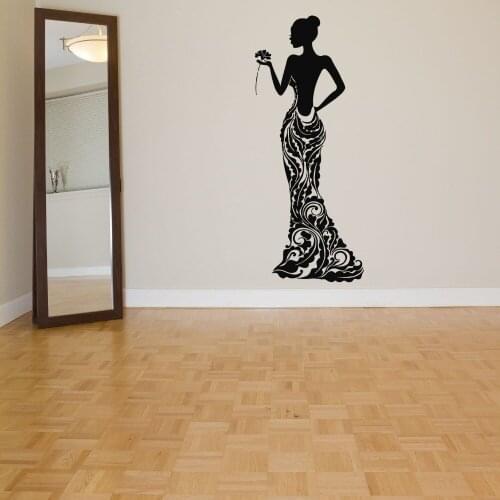Clothing Store Sexy Lady Girls Glass Wall Sticker Decoration Clothing Store Decal Cloakroom Showcase Decor Clothing Shop Decal
