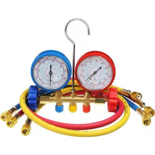 Manifold Gauge with Connector Refrigerant Device Pressure Gauge Refrigerant Filling Device High-Precision R410a R22 R134a