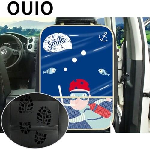 Cartoon Car Seat Back Kids Anti Kick Mat Protector Cover For BMW E46 E90 E60 E39 E36 F30 F10 F20 X5 E70 E53 M G30 E91 E34 F31