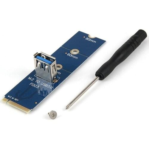 NGFF M.2 To USB 3.0 Port PCI-E Adapter Expansion Converter 5Gbps Data Rate GPU Riser Adapter Card For BTC ETH MIning Rig