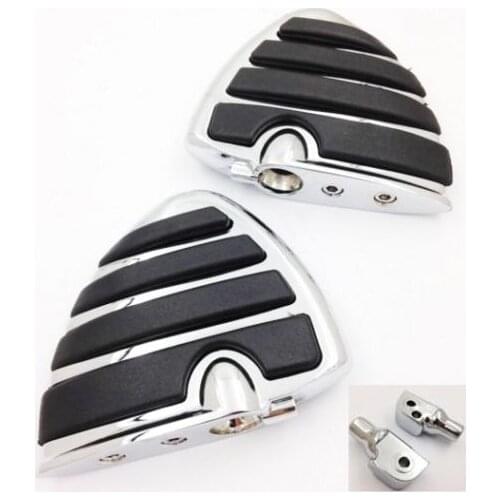 Pair Wing Style Motorcycle Rear Foot Pegs Foot Rests For Yamaha V-Star Road Star Royal Star Boulevaro VMax Virago