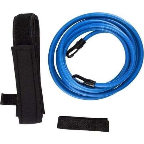 Swim Bungee Training Belt Swimming Resistance Leash Rope Elastic Ropes & Loop W/ Mesh Bag Swimming Exerciser 3/4 Meters