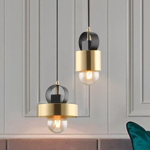 Modern restaurant LED small pendant lights Nordic minimalist creative personality bedside lamp designer glossy lighting