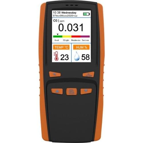 Handheld Ozone Analyzer O3 Gas Leak Detector Portable Ozone Sensor High Precision Detector Air Quality Pollut Monitor DM509-O3