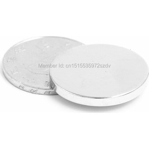 100pcs Strong Round Dia 25mm x 3mm N35 Rare Earth Neodymium Magnet Art Craft Fridge 25x3mm