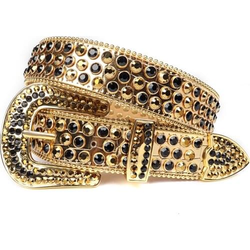 Vintage Western Rhinestones Belts Crystal Studded Belt Cowgirl Cowboy Bling Luxury Strap Belt For Women Men Cinto De Strass