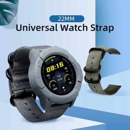 SIKAI - 22mm Universal Watch Strap For HUAWEI GT2 Pro Watch Nylon Watch Band For Samsung Gear S3 Soft Band For Amazfit Watch