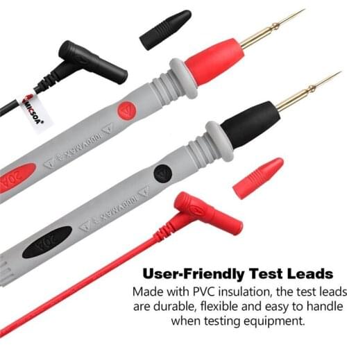 1000V 20A Universal Probe Test Leads Pin for Digital Multimeter Needle Tip Meter Multi Meter Tester Lead Probe Wire Pen Cable