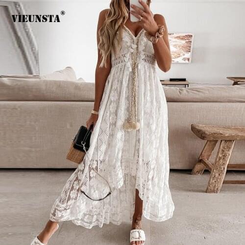 VIEUNSTA Summer Dresses With Lace