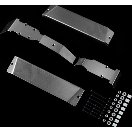 Stainless Steel Chassis Armor Front & Rear Axle Protector Plate for 1/10 RC Monster Truck Traxxas SUMMIT E-REVO 1.0 Bigfoot Car