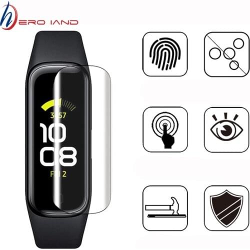 2pcs Soft TPU Clear Smartband Protective Film For Samsung Galaxy Fit 2 SM-R220 Smart Wristband Fit2 R220 Screen Protector Cover