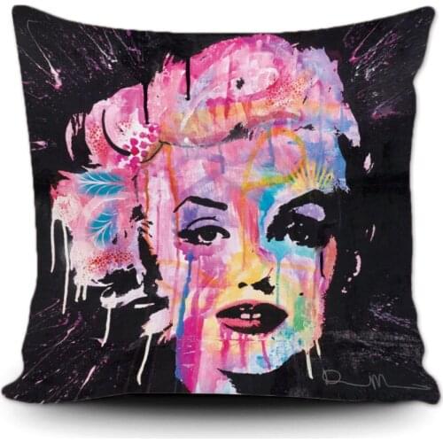 Movie Women Patten Decorative Pillowcase Blonde Beauty Printing Cotton Polyester Cushion Cover Gift High-Quality For Sofa