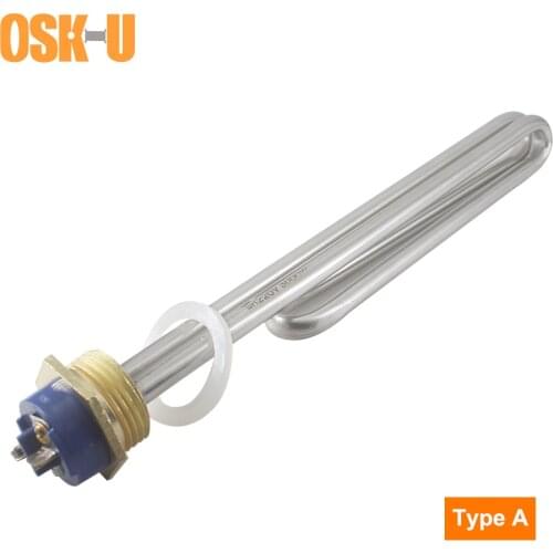 1 inch Thread Heating Element 220V Stainless Steel Tubular Water Heater Element for Solar Water Tank 2KW/3KW/4KW