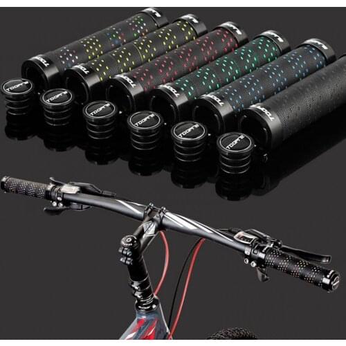 1 Set Bike Handle Sleeve Anti-slip Faux Leather Handlebar Breathable Holes Shock-Absorbing Handlebar Sleeves Bicycle Supplies
