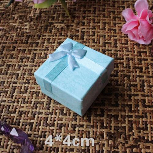 1PCS 4*4cm 4 Color Jewelry Ring Earring Watch Necklace Small Square Carton Present Gift Box Case Jewelry Packaging Display