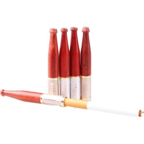 1 Pcs Upscale Red Sandalwood Double Filter Tobacco Pipe Smoking Pipe Wood Smoking Accessories Mouthpiece Cigarette Holder