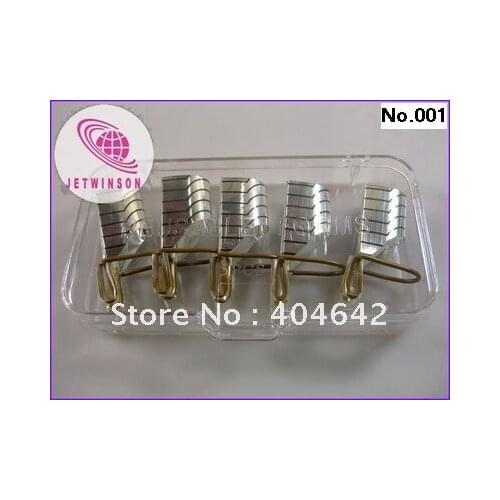 10 PCS / LOT Silver Reusable forms uv gel acrylic nail art tips nail form