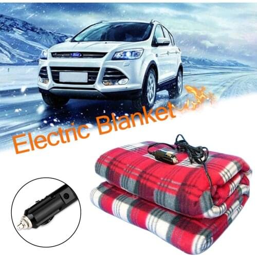150*110cm Car Heating Blanket Winter Heated 12V Lattice Energy Saving Warm Auto Electrical Blanket Constant Temperature
