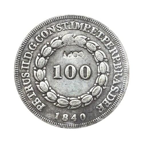 1840 Brazil 100 Reis coins COPY