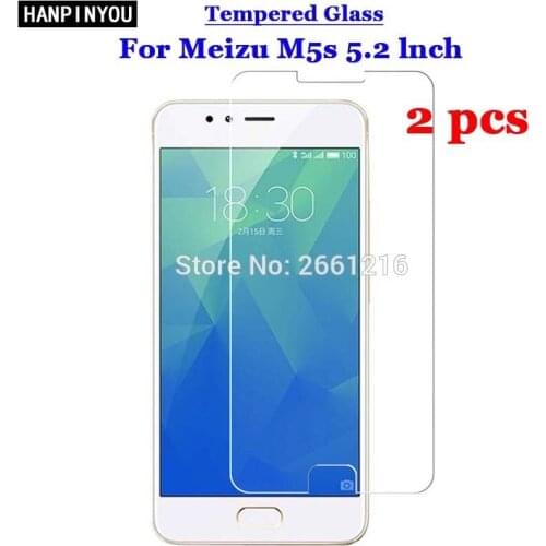 2 Pcs/Lot For Meizu M5s Tempered Glass 9H 2.5D Premium Screen Protector Film For Meizu M5s / Meilan 5s / Blue Charm 5s 5.2"